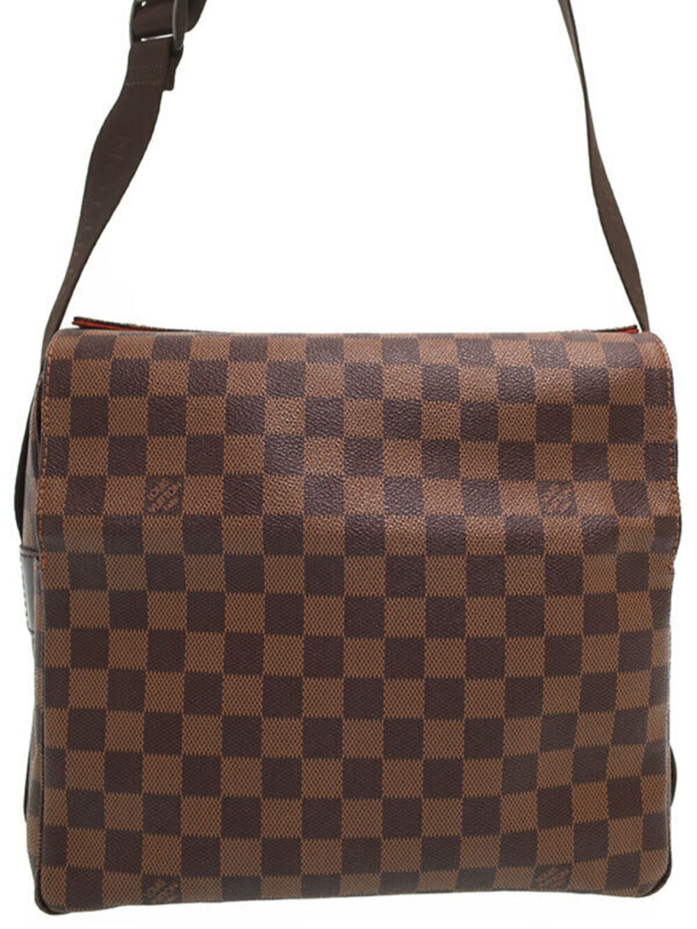 Louis Vuitton Damier Naviglio Shoulder Bag Canvas Leather Brown